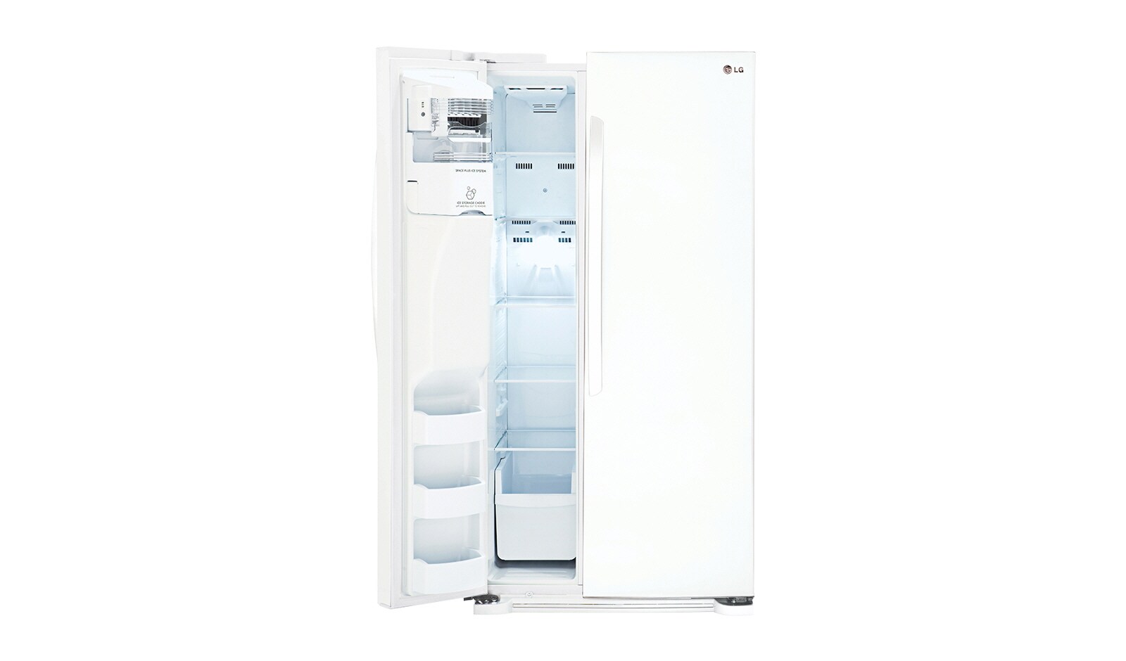 LG 33 INCH, 22 CU.FT. SIDE-BY-SIDE REFRIGERATOR WITH ICE AND WATER DISPENSER, LSXS22423W